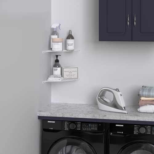 ClosetMaid Corner Shelf Organizer, Wall Mount Hanging Corner Shelves, Durable Steel, White, 8282 - Image 6