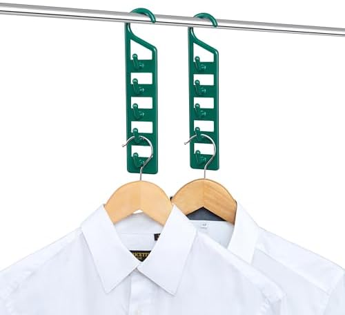 Set of 2 Space Saving Hangers for Clothes, Hanger Organizer Space Saver by CraftyCrocodile