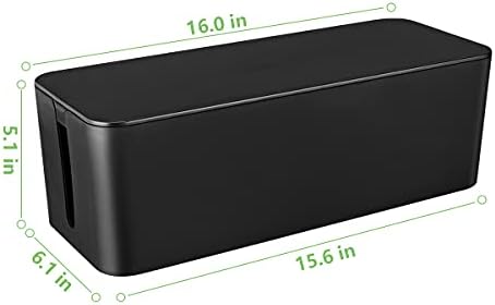 Cable Management Box, Large Cord Organizer Box to Hide Power Strip - Image 3