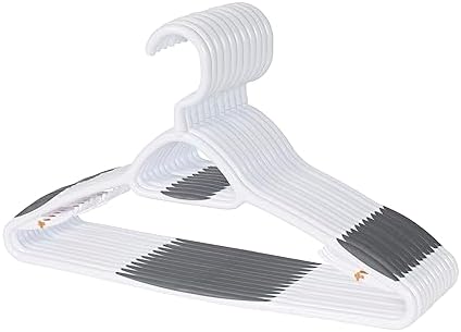 Neatfreak Set of 12 Deluxe Non Slip Clothes Hangers - Space Saving Design for Jackets, Pants, Shirts, 360 Degree Swivel Neck, Soft Grip Bars, Produced in North America by NEATFREAK