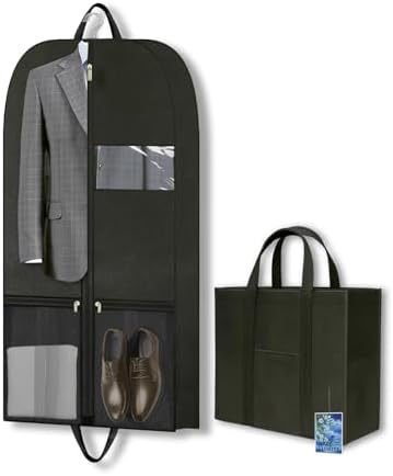 43 Inch Gusseted Garment Bag for Closet Storage and Workwear Organization by CYD