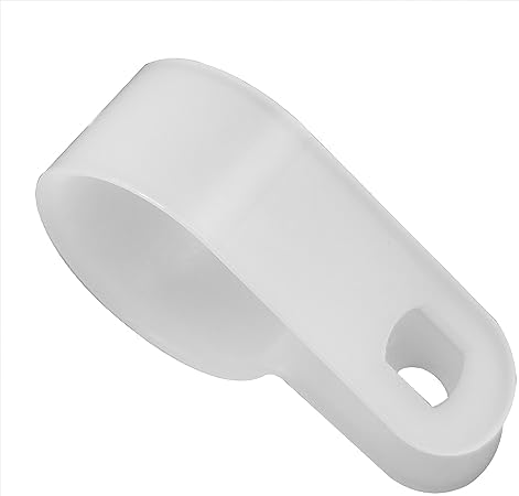 Cable Clamp R-Type Cable Clip Wire Clamp 3/4" Nylon Screw Mounting Cord Fastener Clips with Screws for Wire Management - White - 50 Pcs - Image 5