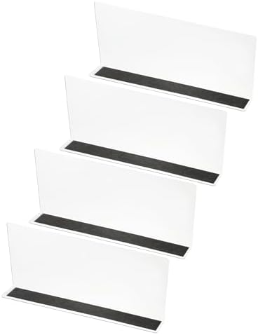 PATIKIL 4 Pack Shelf Dividers for Closet Organization, 11.1x1.6x4.8 Acrylic Magnetic Closets Separator Kitchen Cabinet Shelves Under Bed Blocker for Bedroom Kitchen Office, Clear by PATIKIL