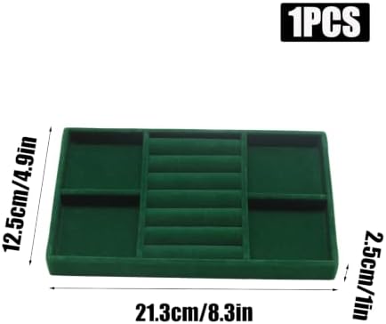 Velvet Jewelry Trays for Drawers, Dark Green 2-in-1 - Image 2