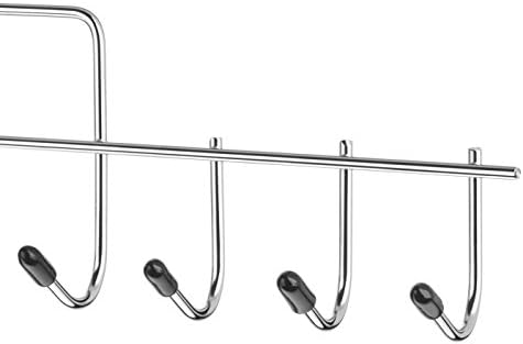 Whitmor Clothes Hanger, 10 Hook Accessory Hanger, Chrome Metal Tie Hanger for Closet, Belt, Ties, Scarves Organizer and Rack, Space Saving Closet Accessories, Black Tips - Image 4