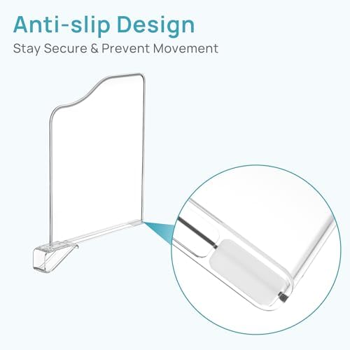 Vtopmart 12 Pack 7.5in Height Shelf Dividers for Closet Organization - Image 6