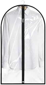 Garment Bags for Hanging Clothes, 45'' Suit Bag Cover for Storage and Travel, Dress Bags for Gowns Long (Clear) by LXLOVESMEggRings