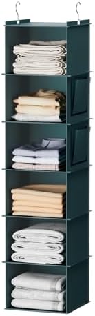 YOUDENOVA Hanging Closet Organizer and Storage, 6-Shelf, Green by YOUDENOVA