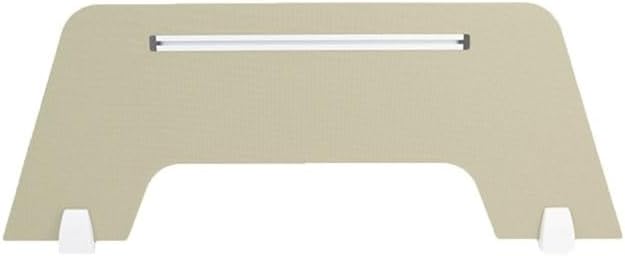 Removable Clamp-on Desk Divider, Portable Table Privacy Board, Freestanding Panel with 2 Clips for Offices Library(Beige,11.8x31.5in) by XLIHAWY