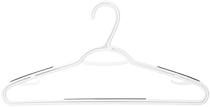 Neatfreak Slim Non Slip Hangers - Space Saving Set of 10 With Lingerie Hooks and Pants/Accessories Bar - Patented W Frame White Plastic Hangers - Image 2