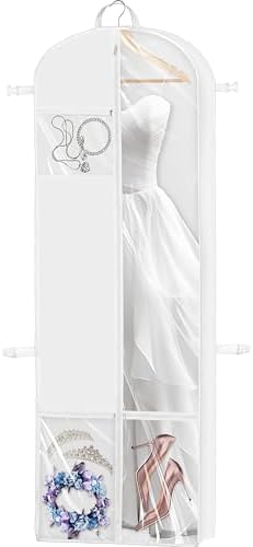 Simple Houseware 70" Long, 8" Depth Wedding Dress Garment Bag with Pockets by SimpleHouseware