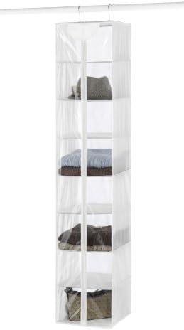 Whitmor Crystal Clear Hanging Sweater Bag - White by Whitmor