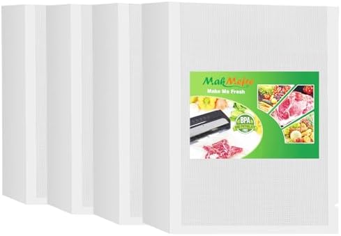 MakMeFre Quart 8"x12"Vacuum Sealer Bags 400ct for Food Storage by MakMeFreDirect