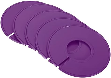 PATIKIL Clothes Dividers, 6 Pack Closet Clothing Rack Size Dividers Blank Labels Sorting Round Separator for Closet, Purple by PATIKIL