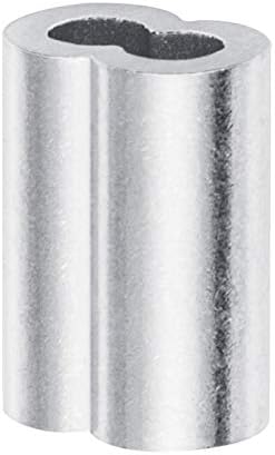 1/8 Aluminum Cable Crimps, Ferrules 150PCS, Crimping Loop Sleeves Wire Rope by Petutu