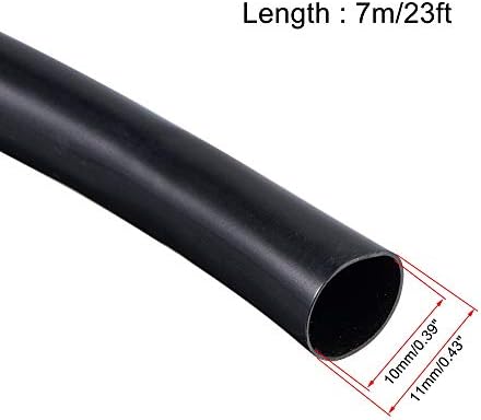 uxcell Black PVC Tube Wire Harness Tubing, 3/8-inch(10mm) ID 23ft Sleeve for Wire Sheathing Wire Protection - Image 2