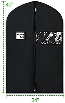 KEEGH 40 in Suit Bags for Closet Storage (Set of 6) Black - Image 2