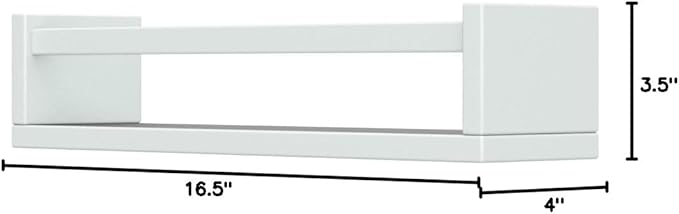 Forbena Floating Nursery Book Shelves for Wall Set of 4, Wall Bookshelf for Kids Room, White Wood Hanging Bookshelves Book Shelf for Baby Toddler Childrens Boy Girl Bedoom Toy and Decor Storage