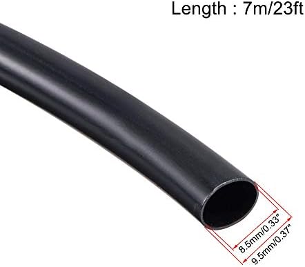 uxcell Black PVC Tube Wire Harness Tubing, 8.5mm ID 23ft Sleeve for Wire Sheathing Wire Protection - Image 2