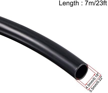 uxcell Black PVC Tube Wire Harness Tubing, 3/16-inch(4mm) ID 23ft Sleeve for Wire Sheathing Wire Protection - Image 2