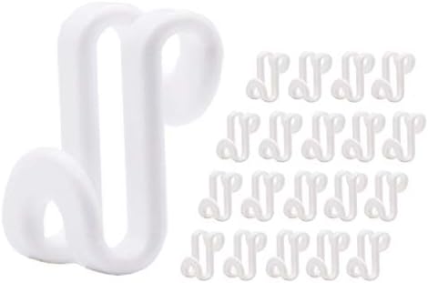 60 Pcs Clothes Hanger Connector Hooks, Mini Cascading Hanger Hooks for Velvet Huggable Hangers, Wooden Hangers, Heavy Duty Space Saving for Closet (White,60) by Kclongvs