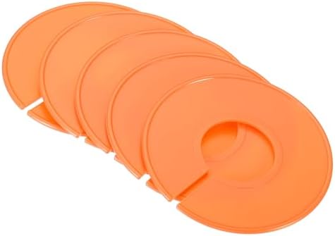 PATIKIL Clothes Dividers, 6 Pack Closet Clothing Rack Size Dividers Blank Labels Sorting Round Separator for Closet, Orange by PATIKIL