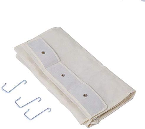Over The Door Hanging Shoe Organizer Rack Holder Home Non-woven Transparent Storage Bag 24 Pockets With 3 Hooks (White) - Image 3