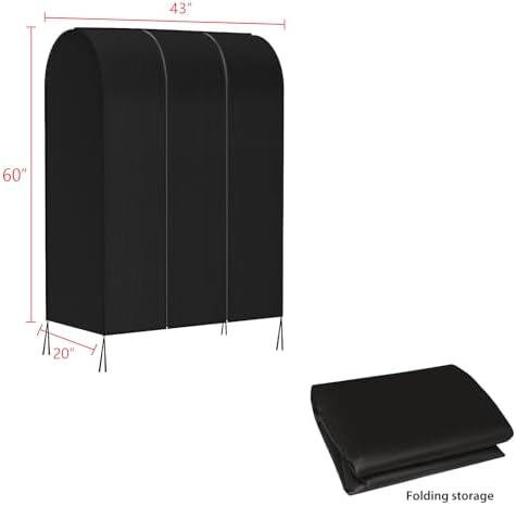Zilink Garment Rack Cover Clothes Rack Cover Garment Bags Protector 43 in - Image 4