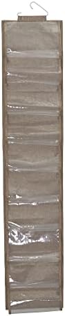 Household Essentials 20-Pocket Closet Shoe File, Beige - Image 4