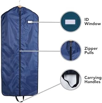Covermates Garment Bag Set for Closet Storage and Travel, 24"W x 54"L, Blue - Image 5