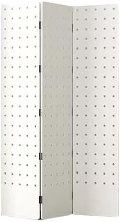 Folding Pegboard Room Divider,5 Panels Pegboard Partition Screen,Room Divider Wall with Foot Brackets,Convenient for Bedroom Market Jewelry Store(Style 1,180x40cm-3 Panel) by ZFUCMAYL