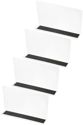 PATIKIL 4 Pack Shelf Dividers for Closet Organization, 7.9x1.6x4.8 Acrylic Magnetic Closets Separator Kitchen Cabinet Shelves Under Bed Blocker for Bedroom Kitchen Office, Clear by PATIKIL