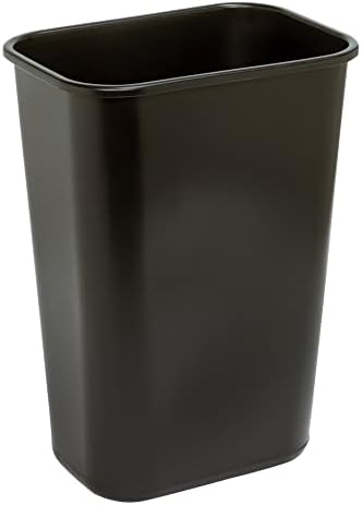 Wastebasket, 10.25 Gallons, 20 1/2in.H x 15 1/2in.W x 11 1/2in.D, Black, WB0196