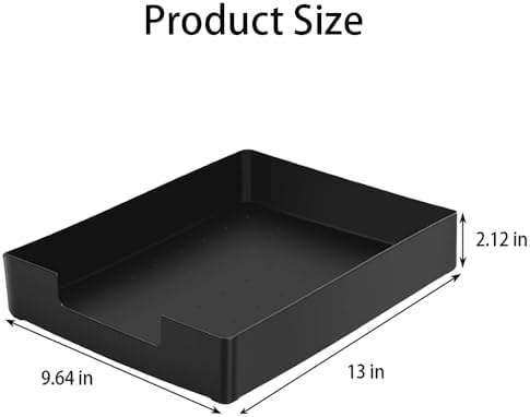 Letter-Size Tray, Desk Drawer Organizer for A4 Paper, Black - Image 2