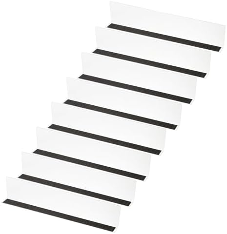 PATIKIL 8 Pack Shelf Dividers for Closet Organization, 15.8x1.6x3.2 Acrylic Magnetic Closets Separator Kitchen Cabinet Shelves Under Bed Blocker for Bedroom Kitchen Office, Clear by PATIKIL