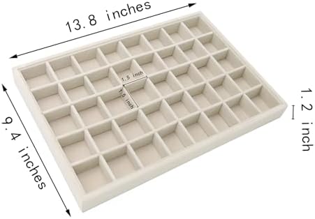 Stratalife 40 Grid Jewelry Organizer Tray, 13.8" x 9.4" x 1.2" (Pack of 2) - Image 6