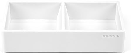 Poppin This & That Tray - Modular Desk Trays for Office Organization, Color-Coordinated Office Supplies for Desk (White, This & That Tray) - Image 3