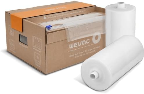 Wevac Vacuum Sealer Bags for Food, 8"x100' & 11"x100' Rolls with Cutter Box by Wevac