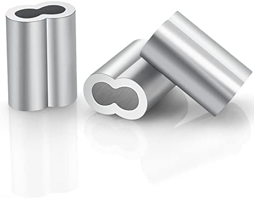 3/16 Aluminum Ferrules, Crimping Loop Sleeves 70PCS, Wire Rope Crimps - Image 4