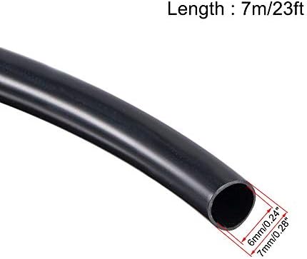 uxcell Black PVC Tube Wire Harness Tubing, 1/4-inch(6mm) ID 23ft Sleeve for Wire Sheathing Wire Protection - Image 2
