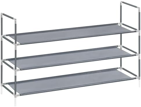SONGMICS 3-Tier Shoe Rack, Shoe Storage for Hallway Closet - Image 7