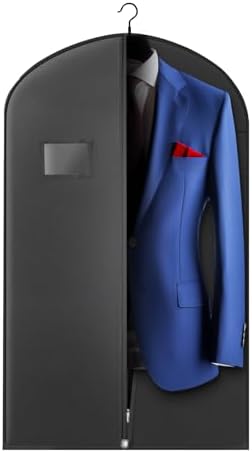 Hleelomi 1 Pack 43-in Garment Bag for Hanging Clothes Suit Bag Black by Hleelomi