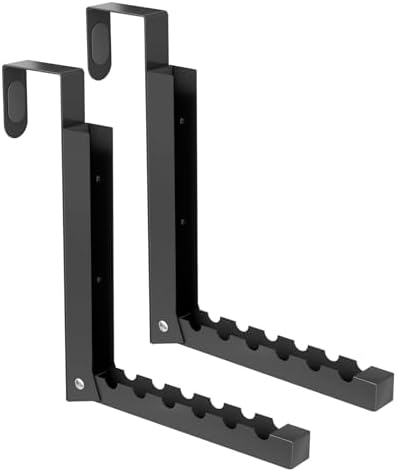 BAKON 2-Pack Over The Door Hanger Foldable Clothes Drying Rack, Collapsible Hanging Coat Rack for Laundry Room & Bedroom, Space-Saving Compact Foldable Portable Clothing Hanger Hook,Black by BAKON