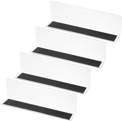 PATIKIL 4 Pack Shelf Dividers for Closet Organization, 7.9x1.2x2.4 Acrylic Magnetic Closets Separator Kitchen Cabinet Shelves Under Bed Blocker for Bedroom Kitchen Office, Clear by PATIKIL