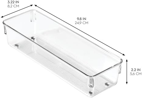 iDesign Plastic Drawer Organizer, Set of 2, 4" x 16" x 3" - Image 2