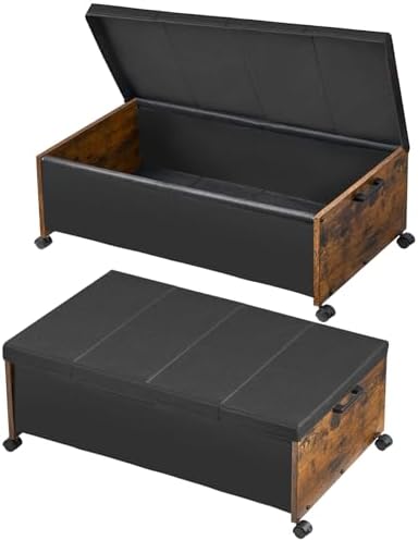 FOUCSSOMEI Under Bed Drawers on Wheels, XXXXL Size, UnderBed Storage with Wheels, Wooden Under Bed Storage, Heavy Duty, Patented Design by FOUCSSOMEI