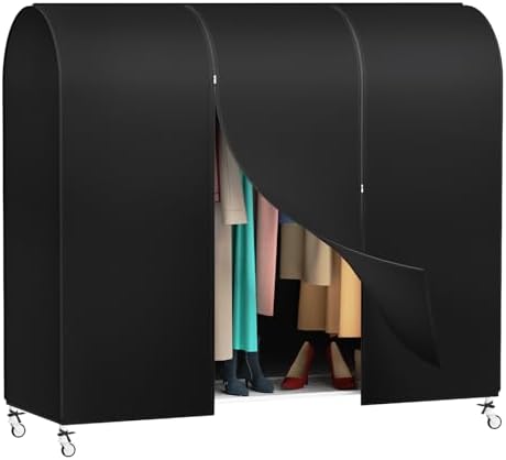 Zilink Garment Rack Cover Large Garment Bags Protector 72 in, Black by Zilink