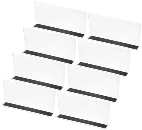 PATIKIL 8 Pack Shelf Dividers for Closet Organization, 9.9x1.6x4.8 Acrylic Magnetic Closets Separator Kitchen Cabinet Shelves Under Bed Blocker for Bedroom Kitchen Office, Clear by PATIKIL