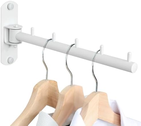 Mooche Swing Clothes Hanger Rack, Garment Racks 9.45" Long, White by Mooche