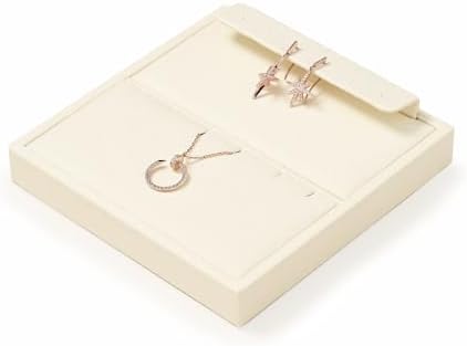 Oirlv Microfiber Earring & Necklace Jewelry Tray Beige - Image 6